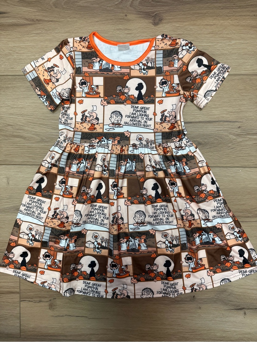 Great Pumpkin Charlie Brown Peanuts Halloween themed dress
